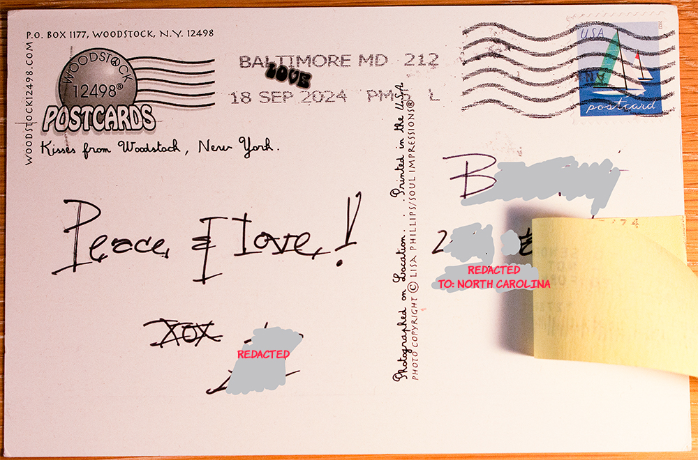 Lost & Found postcard August 2024